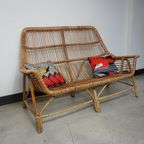 Italian Rattan Sofa, 1960 thumbnail 5