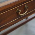 Geweldige Set Bestaande Uit Een Schrijftafel En Een Blauwe Rundleren Chesterfield Bureaustoel In thumbnail 11
