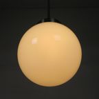 Art Deco Hanglamp Met Witte Bol, Jaren 30 thumbnail 9