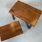 2X Brutalist ‘Nesting’ Tables – Oak thumbnail 6