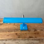 Fel Blauwe Vintage Mid Century Glamor Bureaulamp Uit Japan thumbnail 4