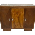 Art Deco Dressoir Kast Jaren 30 Met Marmeren Blad Design thumbnail 11