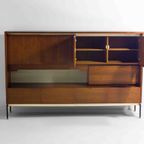 Mid-century Vintage Wandkast Met Verlichting In Teak, België 1960s thumbnail 5