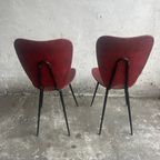 Pair Of Mid-century Red Dining Chairs thumbnail 4