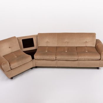 1960’S Vintage Italian Design Curved Sofa