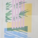 Vintage Postmodern Art Stilleven Zeefdruk Eclipse 1980 Boho thumbnail 6