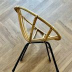 Rohé Noordwolde Rotan Bamboe Fauteuil 1960 thumbnail 7