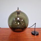 Vintage Hanglamp Van Gerookt Glas, Jaren 70 thumbnail 6