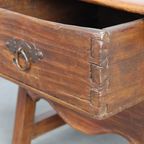 Antique Wooden Side Table With Drawer, 18th Century thumbnail 8