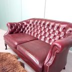 Rundlederen Vintage 2 Zits Chesterfield Bank thumbnail 9
