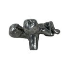 Handmade - Shaped Like A Pair Of Children - Drawer / Door Pull Or Handle - Casted Aluminum (New O thumbnail 4