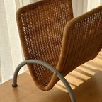 Vintage 70S Rattan Magazine Rack thumbnail 3