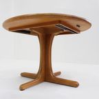 Vintage Deense Ronde Uitschuifbare Eettafel Tafel Massief Teak thumbnail 7