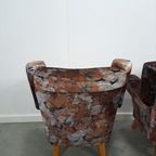 Set Bloemen Fauteuils Met Houten Poten thumbnail 14