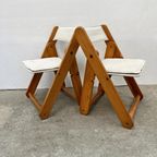 2 (of Meer) Vintage Grenen Klapstoel Kontiki - IKEA Stof Nw thumbnail 9