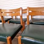 6 X Model 401 Eetkamerstoelen Van Jorgen Henrik Moller, Dene thumbnail 4