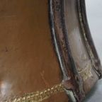 Uniek Grote En Zeer Charmante Antieke Koperen Ketel/ Haardhout Bak Met Een Prachtig Patina thumbnail 2