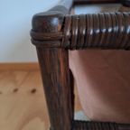 Vintage Rotan Salontafel Met Glasplaat En Lectuurbak thumbnail 11