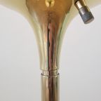 Messing Vloerlamp En Opaline Glas Van Vereinigte Werkstätten thumbnail 5