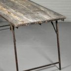 Vintage Oude Industriële Eettafel Tafel, 181,5 X 75 Cm thumbnail 7