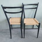 Set Vintage Keukenstoelen Lichtgewicht Gio Ponti Style Zwart thumbnail 6