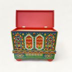 Folk Art Wedding Chest, Hand Painted, Central/Eastern Europe thumbnail 10