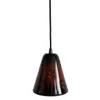Vintage Hanglamp Metaal Emaille Bruin 1970’s thumbnail 3