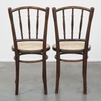 Set Van 2 Originele Vintage Thonet Bistro Design Stoelen thumbnail 4