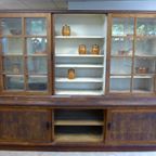 Grote Oude Buffet Vitrine School Museum Winkel Kast thumbnail 3