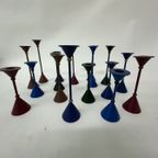 Set Of 17 Memphis Style Post Modern Candle Stick , 1980’S thumbnail 3