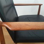 Vintage Arne Vodder 341 Fauteuil In Teak En Leer thumbnail 18