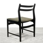 Vintage Houten Mid-century Modern Stoelen Opnieuw Bekleed Met Leer. thumbnail 3