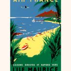 Vintage Prent Air France - Mauritius thumbnail 2