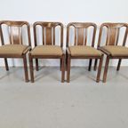 Set 4 Vintage Brutalist Eetkamerstoel ´70 Mid Century Stoel thumbnail 7
