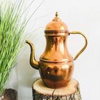 Vintage Theepot Koper En Messing thumbnail 4