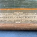 Vintage Linnen Schoolkaart – Noord-amerikaanse Woudbewoners thumbnail 3