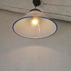 Vintage Kunststof Hanglamp Wit Blauw. thumbnail 6