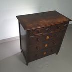 Particularly Cool English Chest Of Drawers / Chest Of Drawers. Dated (Charles 2 Era). Made Of Sol thumbnail 9