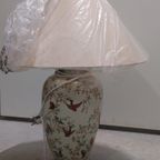 Supermooie Grote Chinoiserie Stijl Vaaslamp Met Kap thumbnail 2