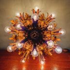 Grote Plafondlamp In Goudkleurig Metaal, Banci Firenze, 1960 thumbnail 10