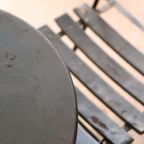 Vintage Donkergroene Metalen Bistroset thumbnail 9