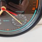80's Vintage Klok Met Hygrometer En Thermometer Klok thumbnail 3