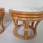 Set Vintage Manou Bamboe Krukjes. thumbnail 5