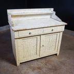 Brocante Houten Commode-Kast – Wit Craquelé thumbnail 2