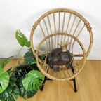 Vintage, Mid Century Boho Rieten Rotan Kinderstoel, Rohé. thumbnail 3