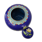 Vintage Blauwe Cloisonné Gemberpot thumbnail 2
