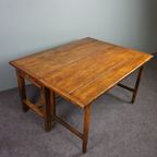 Prachtig Antieke 18E Eeuwse Engelse Eikenhouten Side Table, Drop Leaf Table thumbnail 11