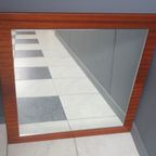 Teak Frame Square Mirror 1960S thumbnail 4