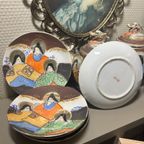 Theeservies Set Satsuma Porselein Vintage thumbnail 3