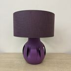 Purple Ceramic Table Lamp , 1970S thumbnail 3